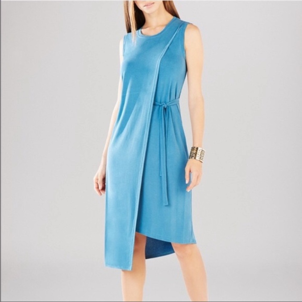 NWT BCBGMaxazria Arissa Moroccan Blue Wrap Dress M
